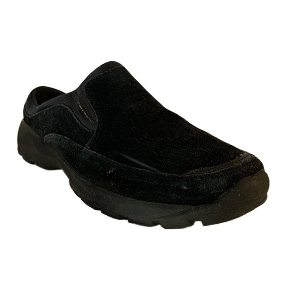 Lands End Men's All Weather Slip On Moccasin Black Suede Size 8 - Picture 3 of 5